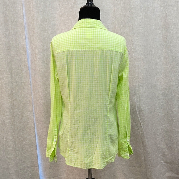 J Crew Lime Green "Perfect Shirt" - Picture 2 of 4